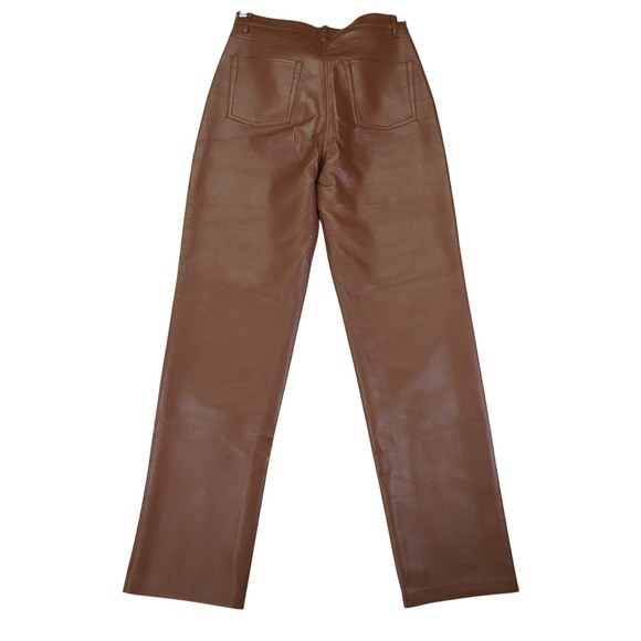 Wilfred Melina‎ High Rise Pants Vegan Faux Leather Straight Leg Women's Size 8 - Picture 2 of 11